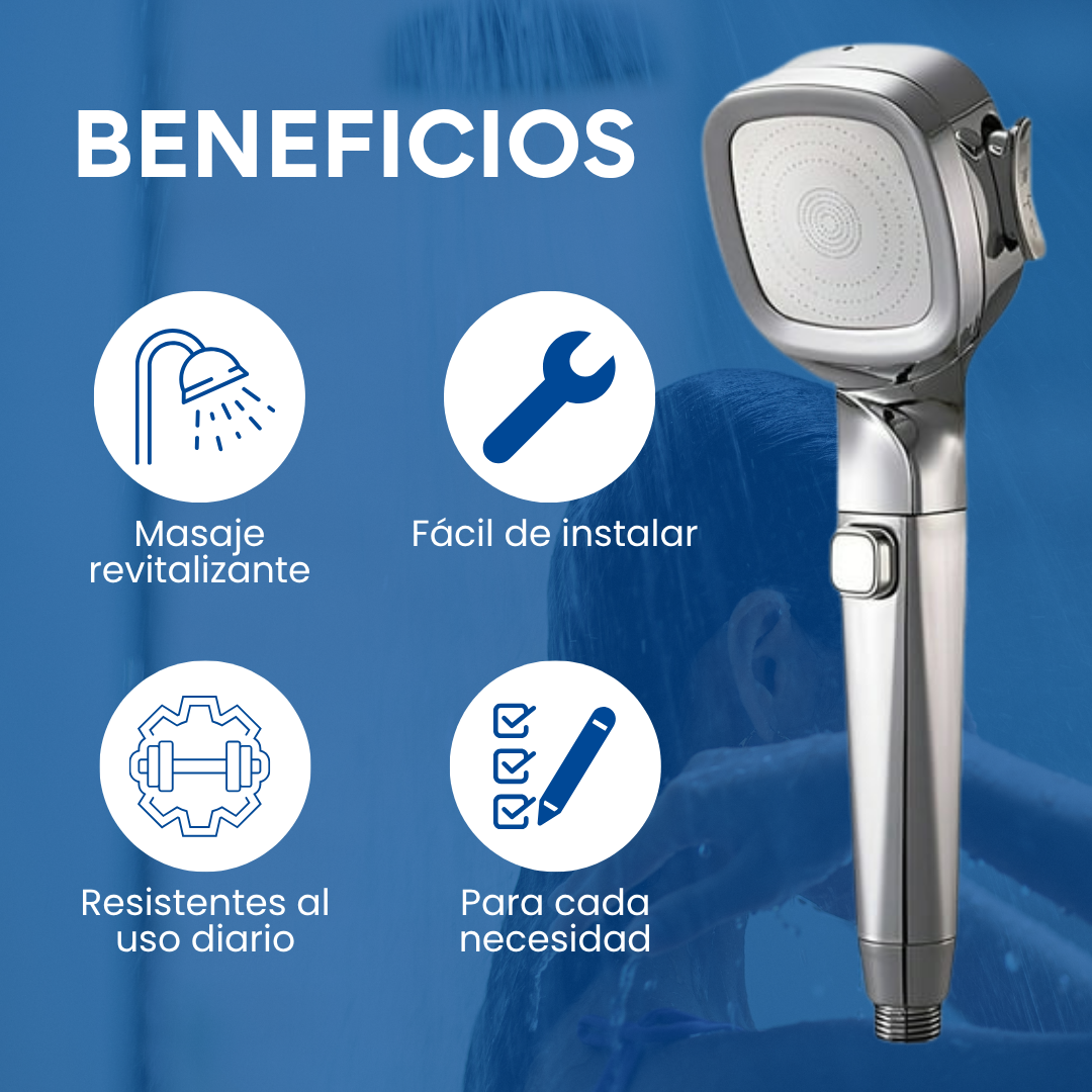 CABEZAL DE DUCHA CON MANGUERA