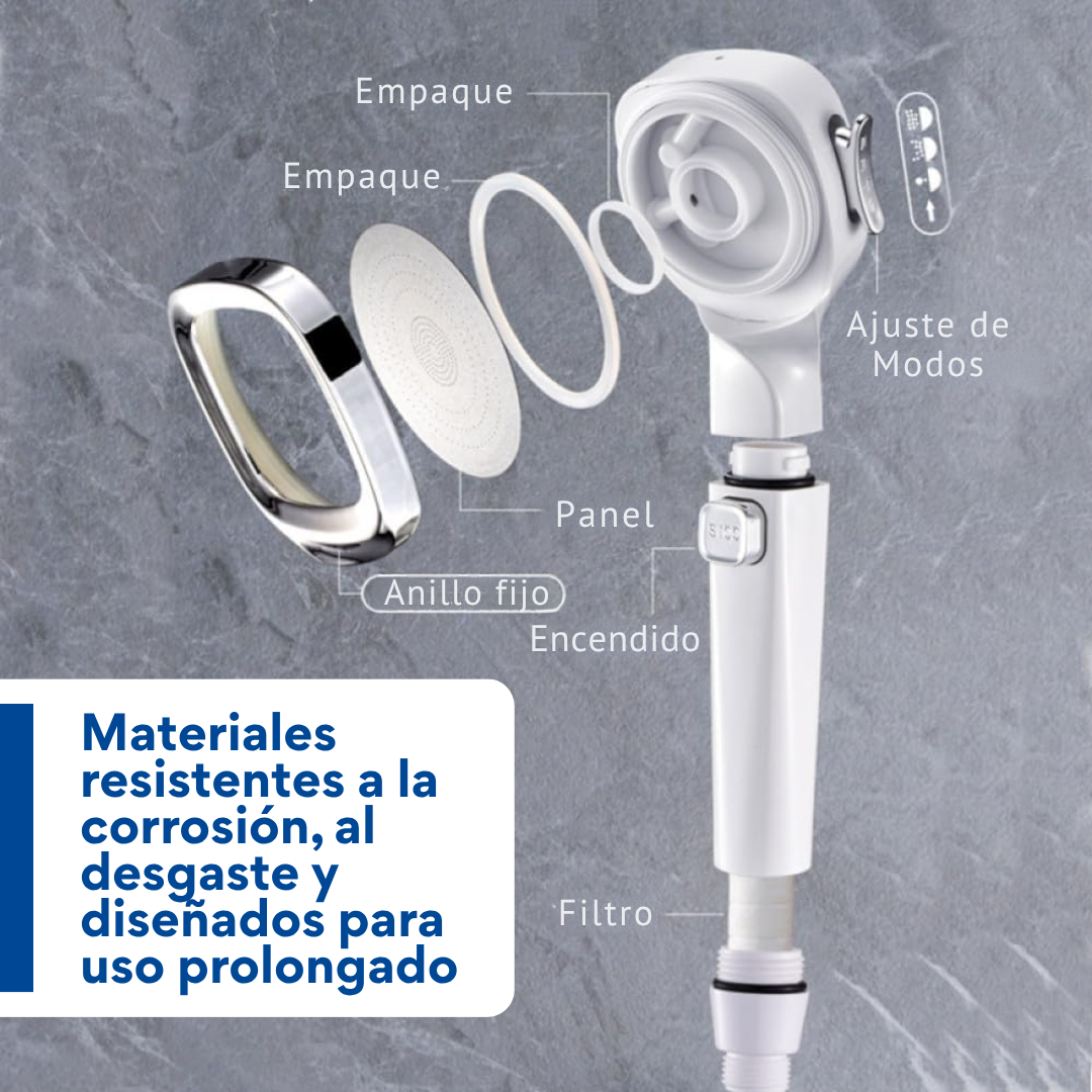 CABEZAL DE DUCHA CON MANGUERA