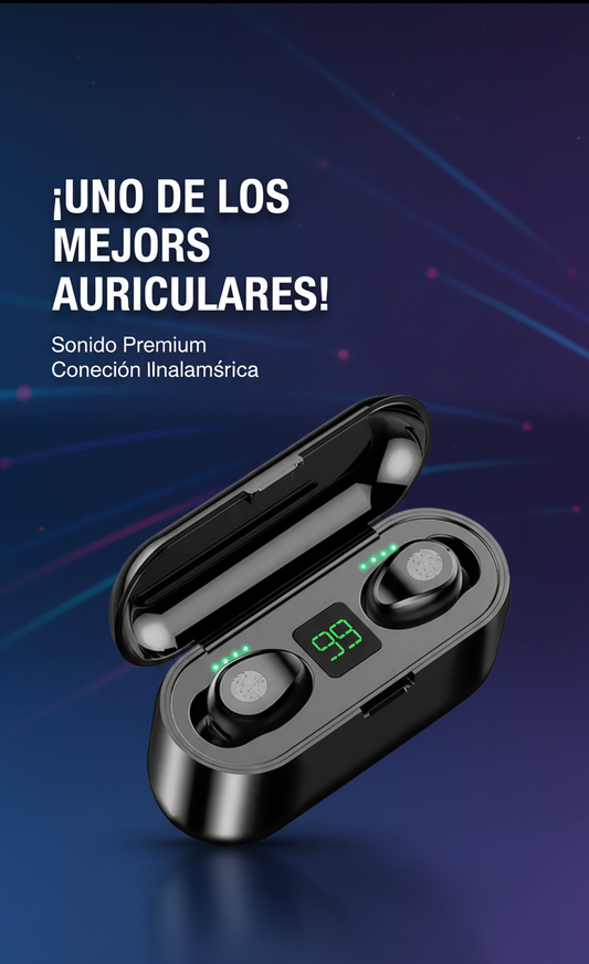 Audífono Inalámbricos F9 Con Power Bank